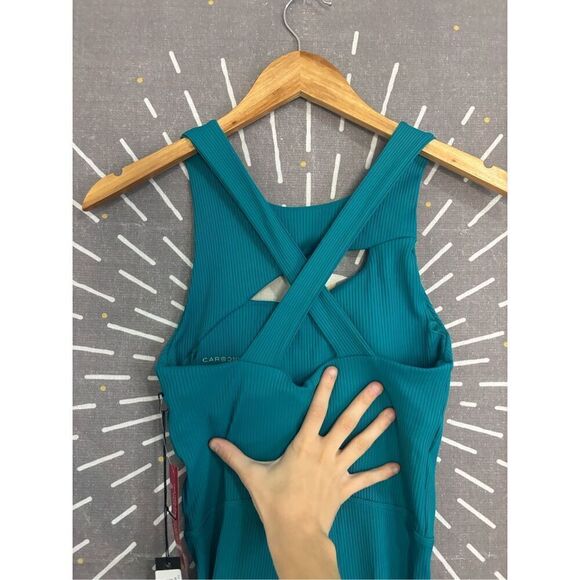 NWT Carbon38 Cut Out Short Ribbed One Piece - Picture 7 of 9